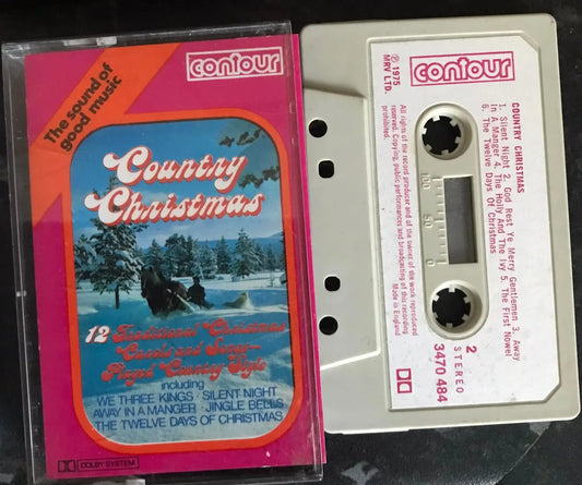 Country Christmas Album, Contour Label, 3470 484, Vintage Cassette Magretro