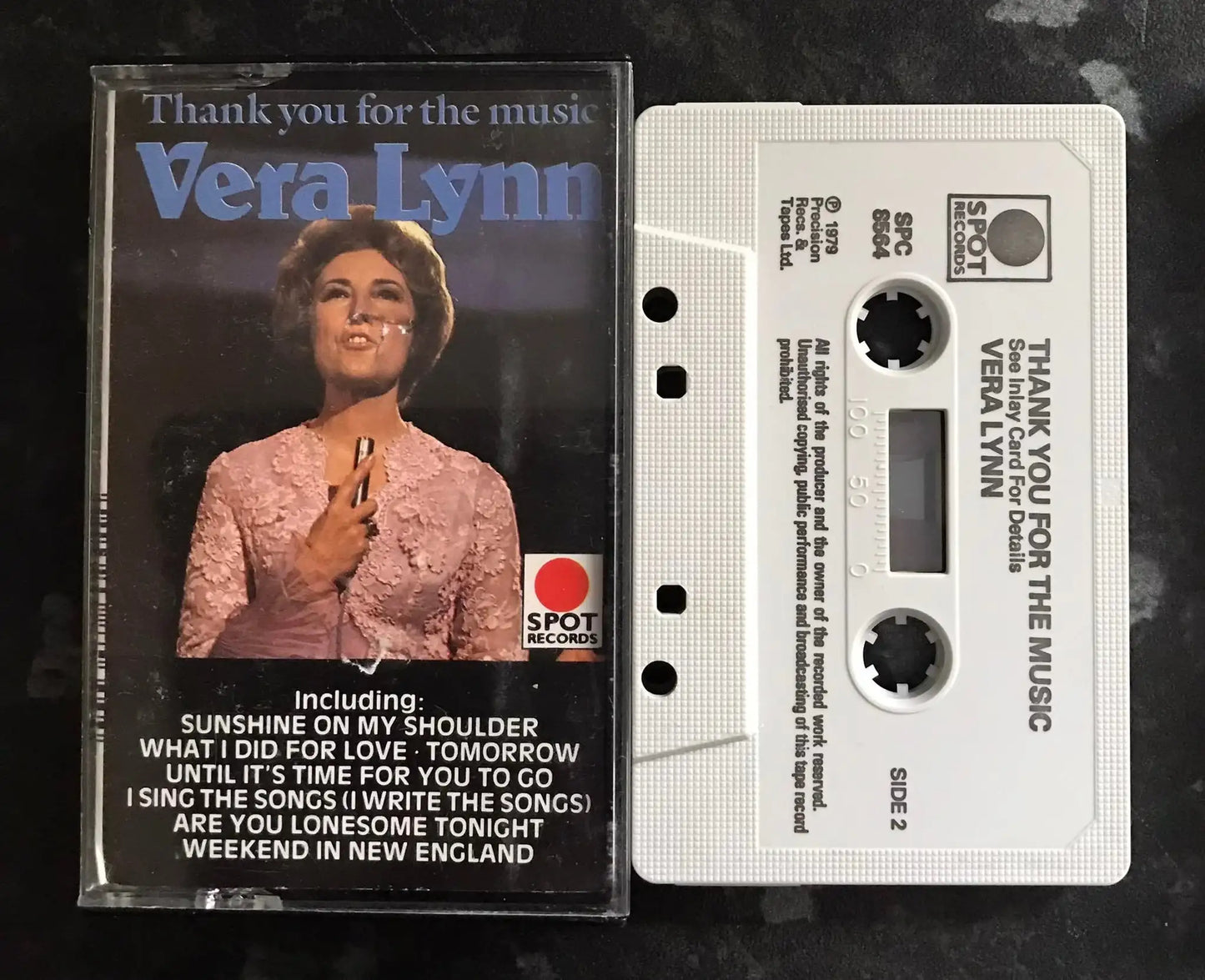 Vera Lynn, Thank You For The Music Album, Spot Music, spc 8564, Vintage Cassette Magretro