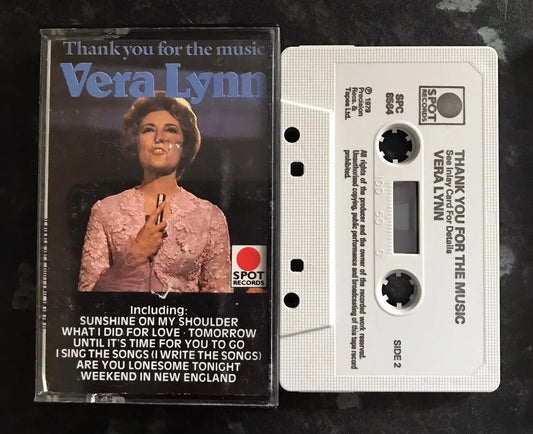 Vera Lynn, Thank You For The Music Album, Spot Music, spc 8564, Vintage Cassette Magretro