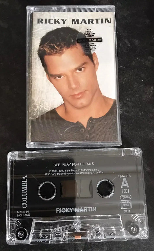 Ricky Martin, Self Titled Album, Columbia, 494406-4, Vintage Cassette Magretro
