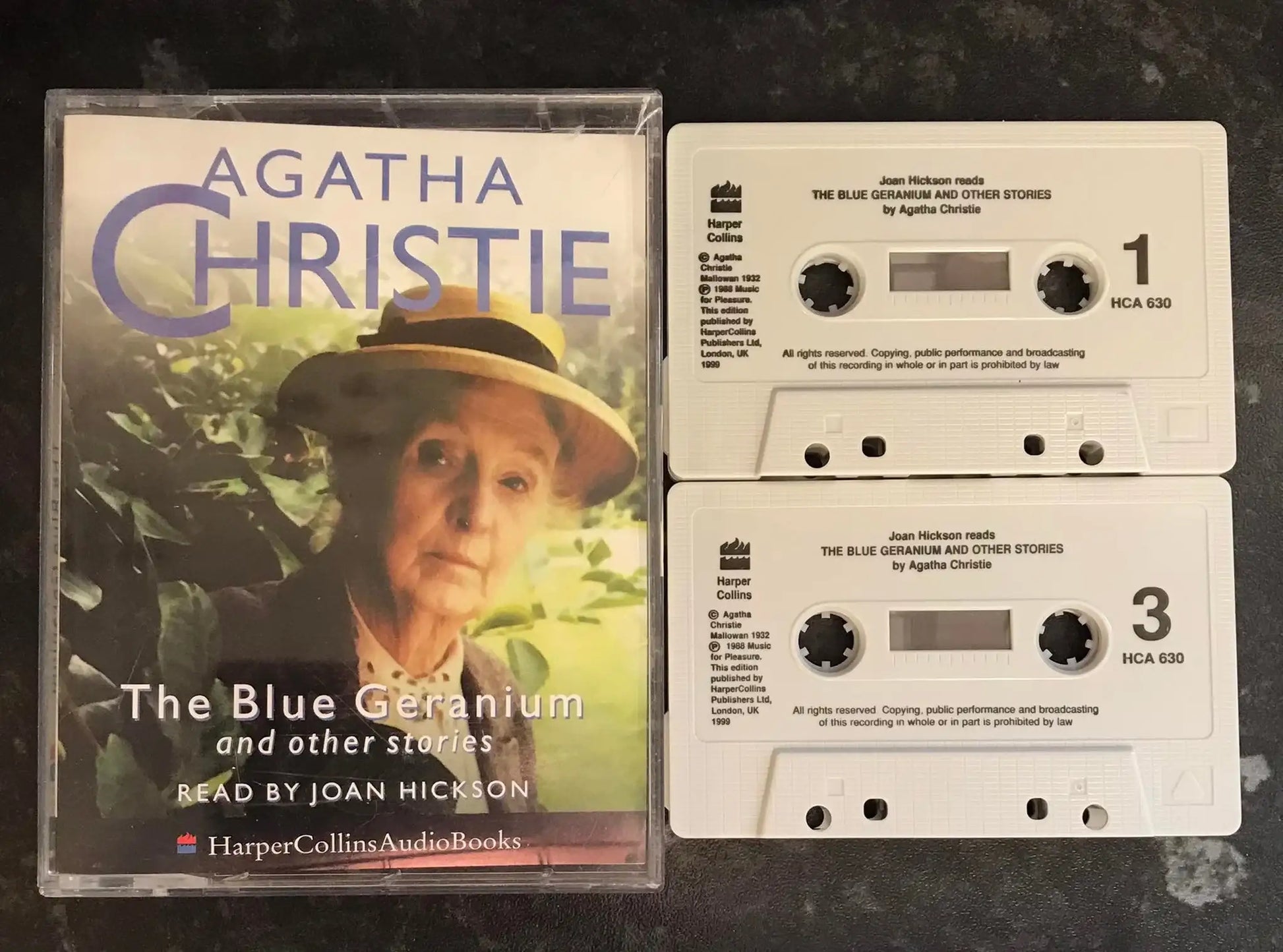 The Blue Geranium Audiobook, Agatha Christie, HarperCollins, HCA 630 Magretro
