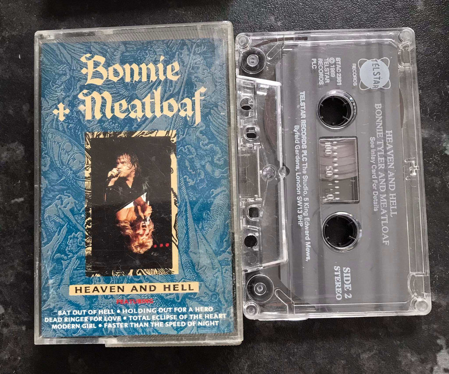 Bonnie Tyler and Meatloaf, Heaven and Hell, Telstar, STAC 2361, Vintage Cassette Magretro