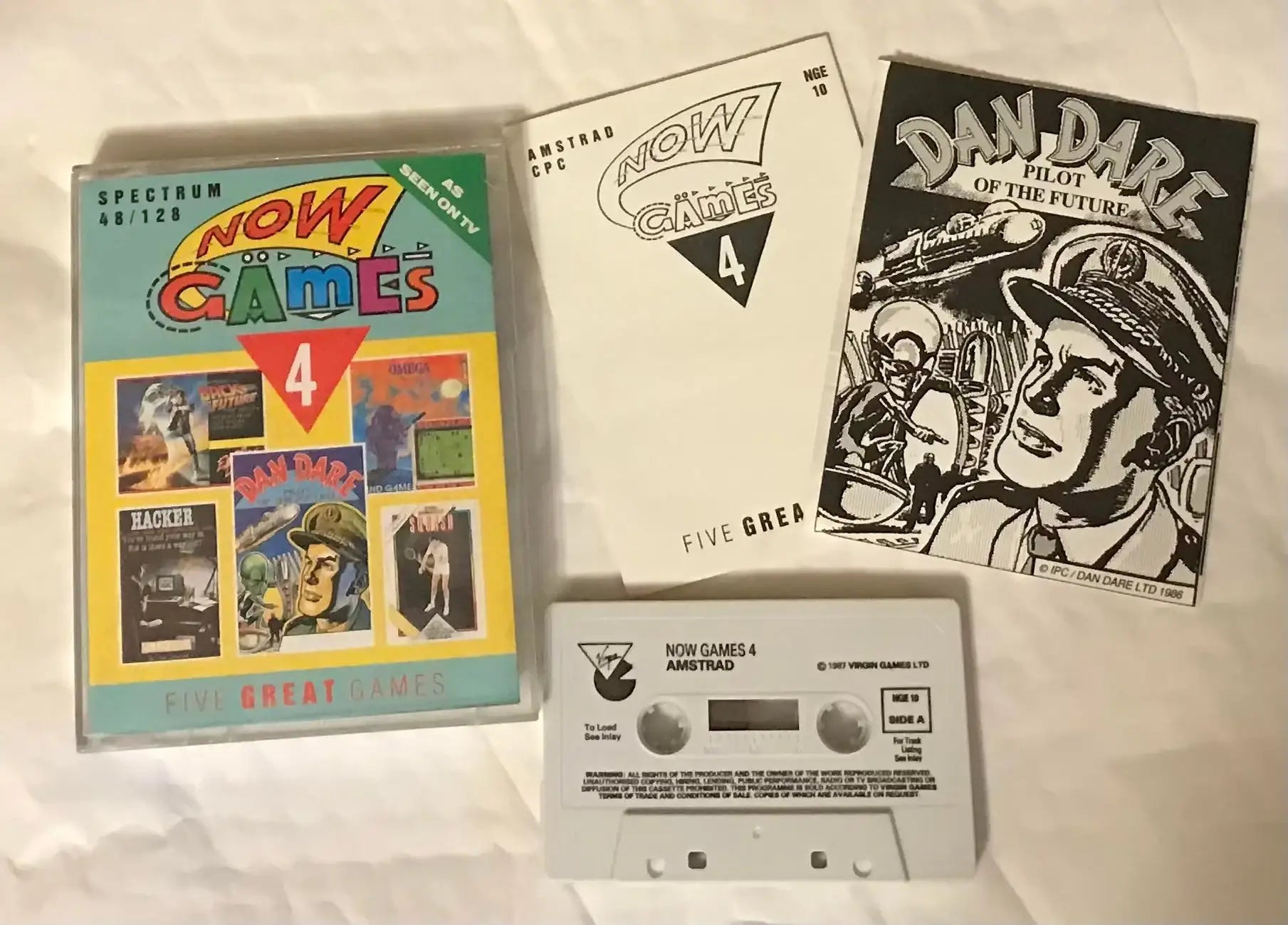 Now Games 4 (Mis-Packaged), CPC 464 / 664, Released by Virgin Magretro