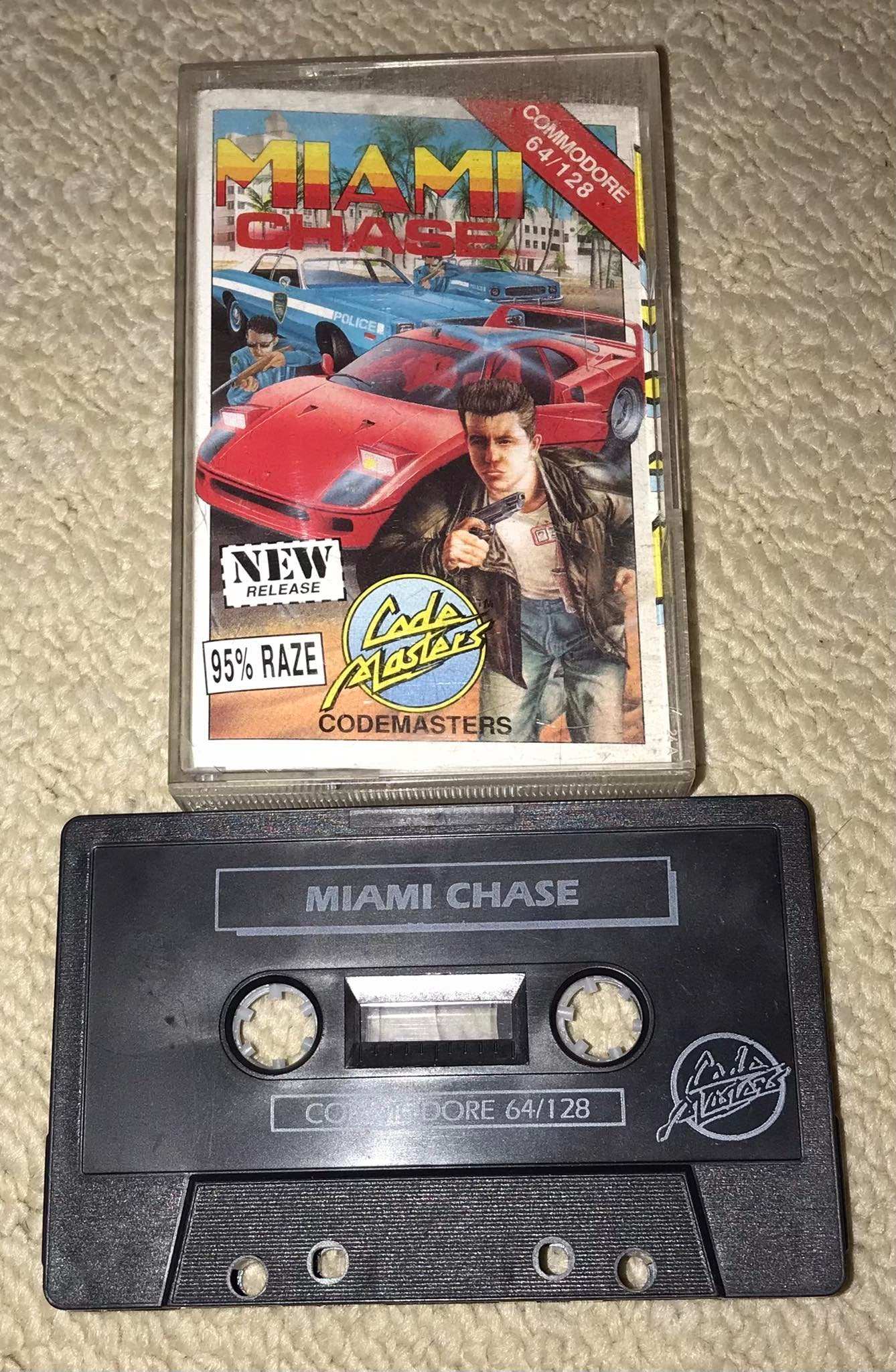 Miami Chase, C64 Game, Released by Codemasters, RARE, WORKING Magretro