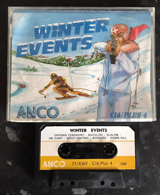 Winter Events, Commodore Game for C16 plus/4 Game, by Anco Software, RARE Magretro