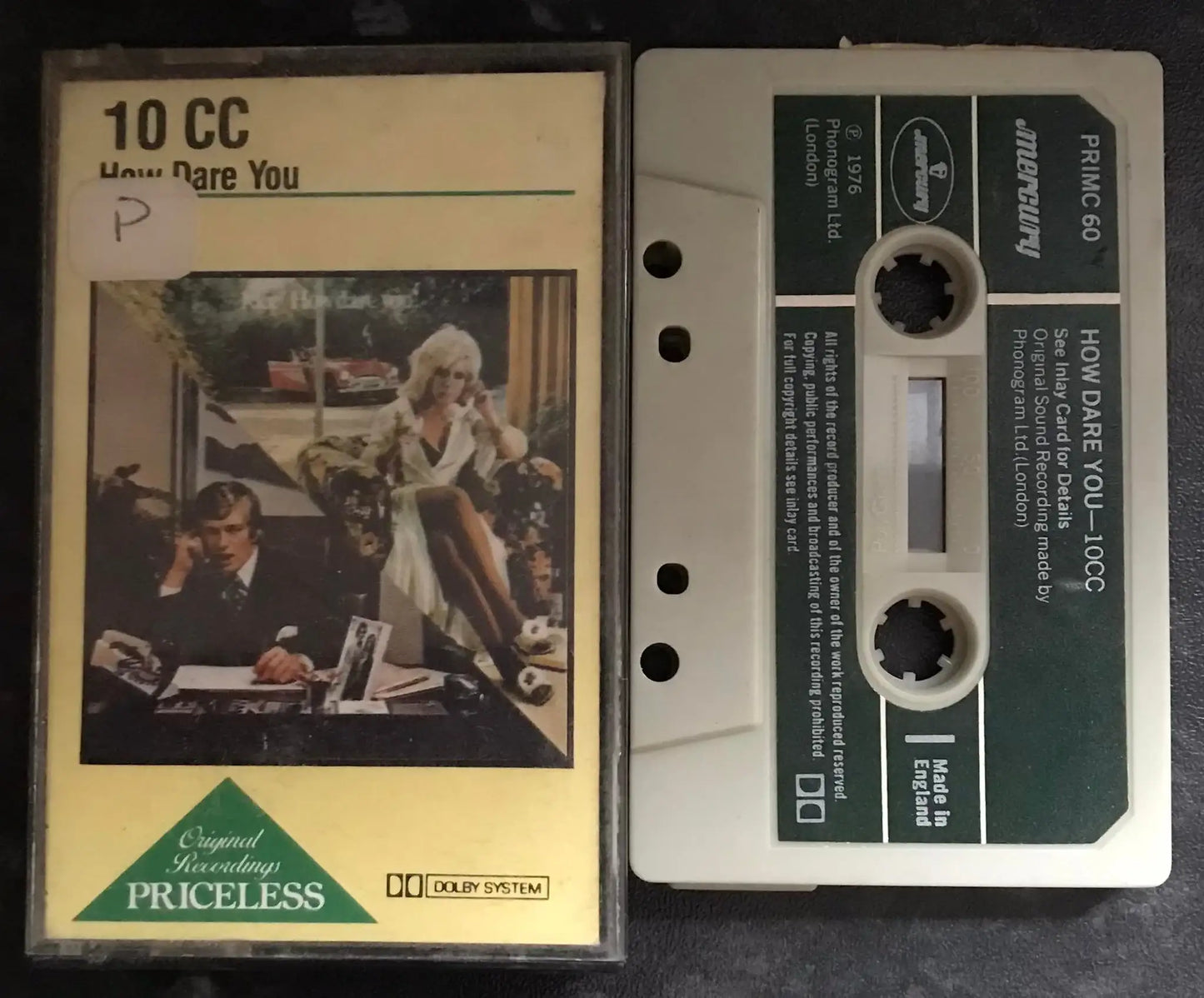 10CC, How Dare You Album, Priceles Label, PRIMC 60, Vintage Cassette Magretro