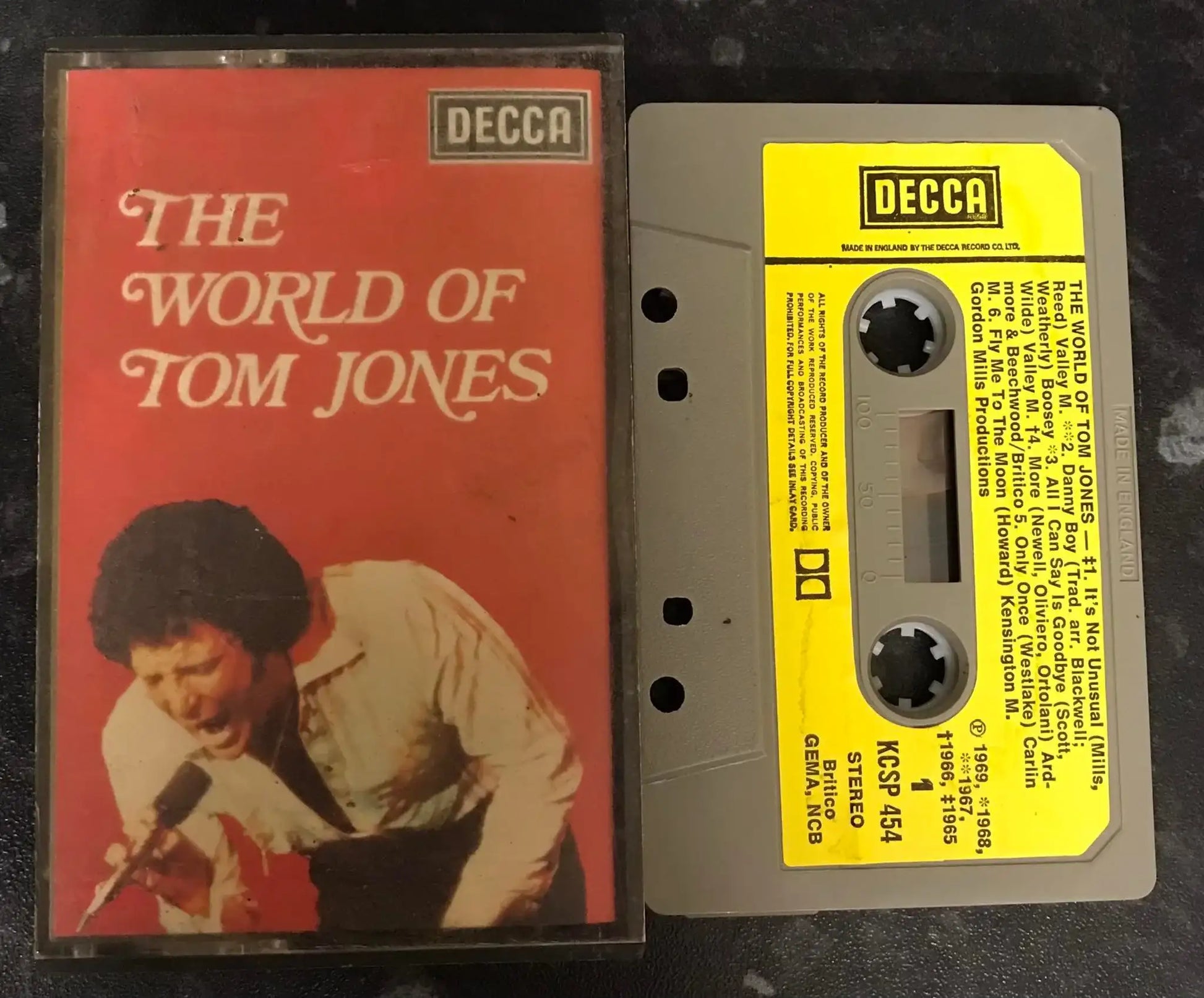 The World of Tom Jones Album, Decca. KCSP 454, Vintage Cassette Magretro