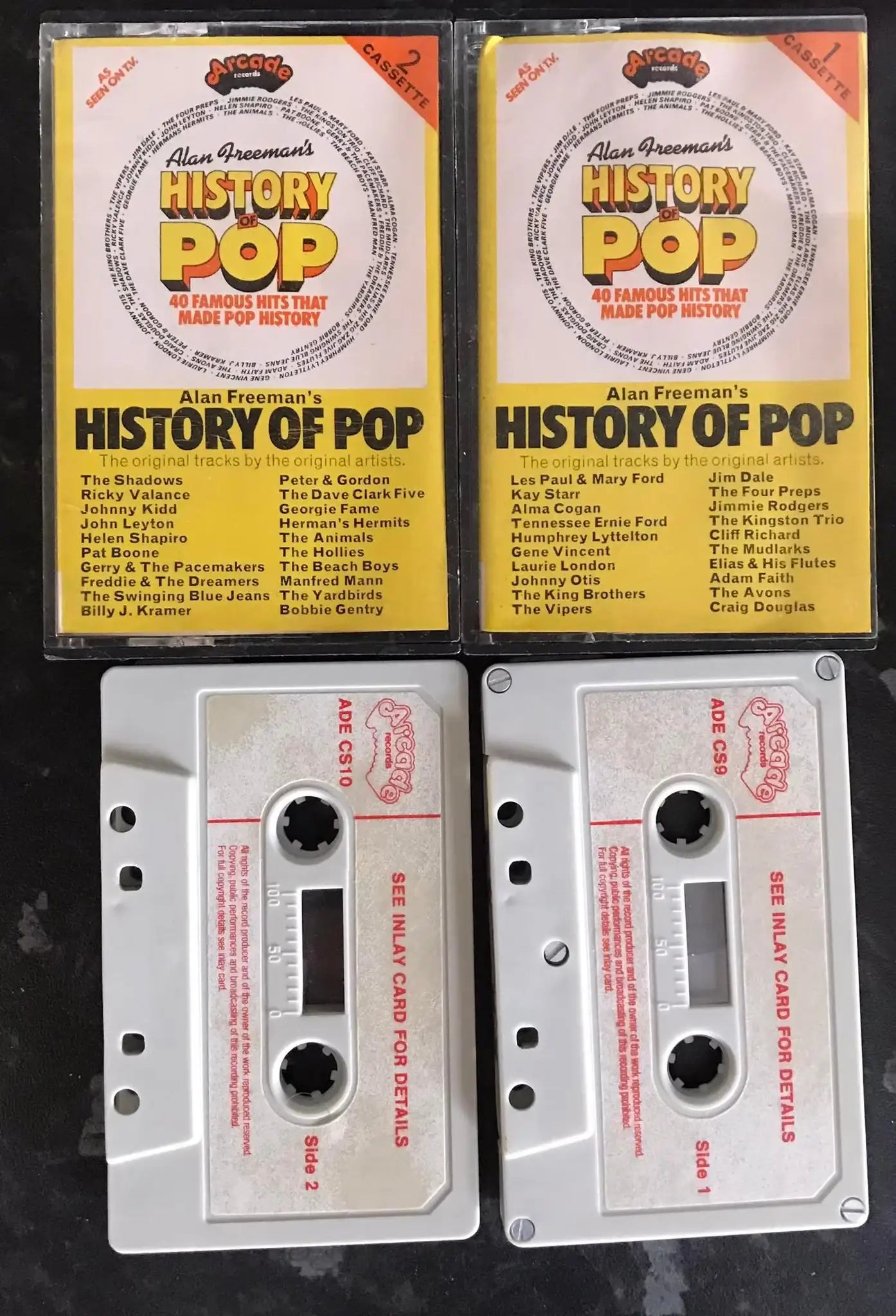 Alan Freeman's History Of Pop, Double Album, Arcade Records, ADE CS9 CS10 Magretro