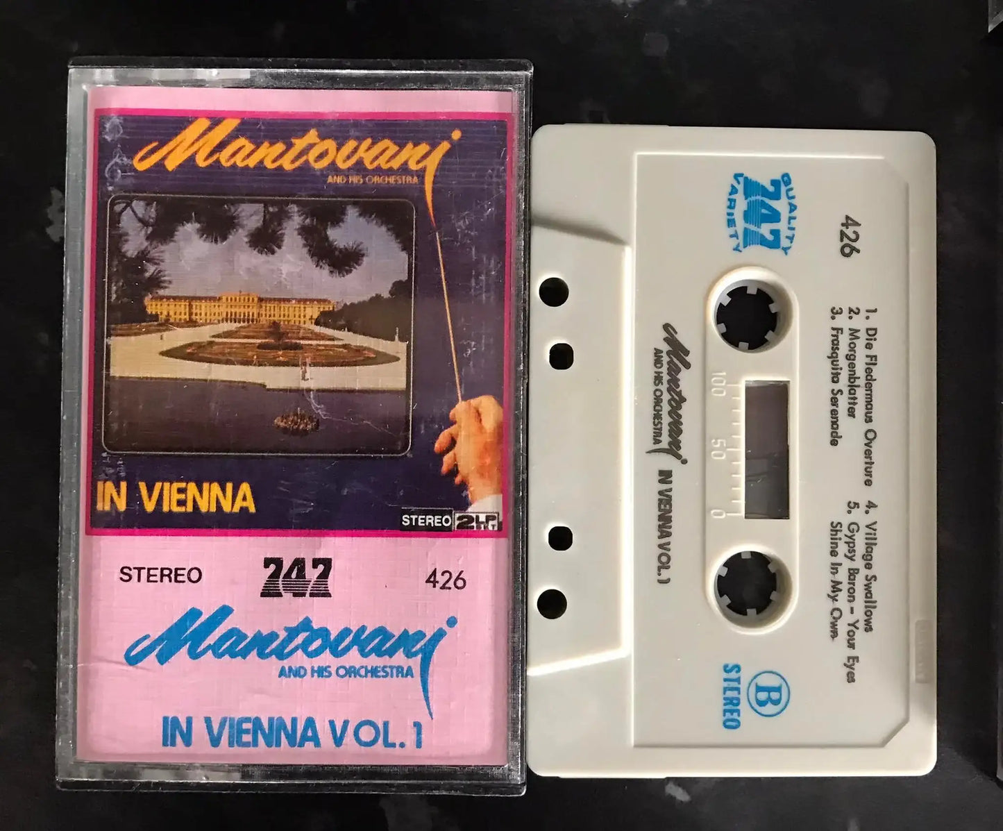 Mantovani in Vienna Vol 1 Album, 747 Bootleg Label, 426, Vintage Cassette Magretro
