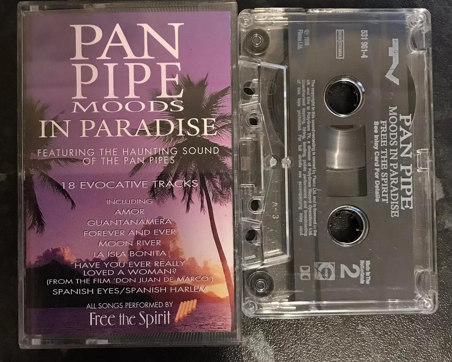 Pan Pipe, Moods in Paradise Album, 531 961-4, Polygram TV, Vintage Cassette Magretro