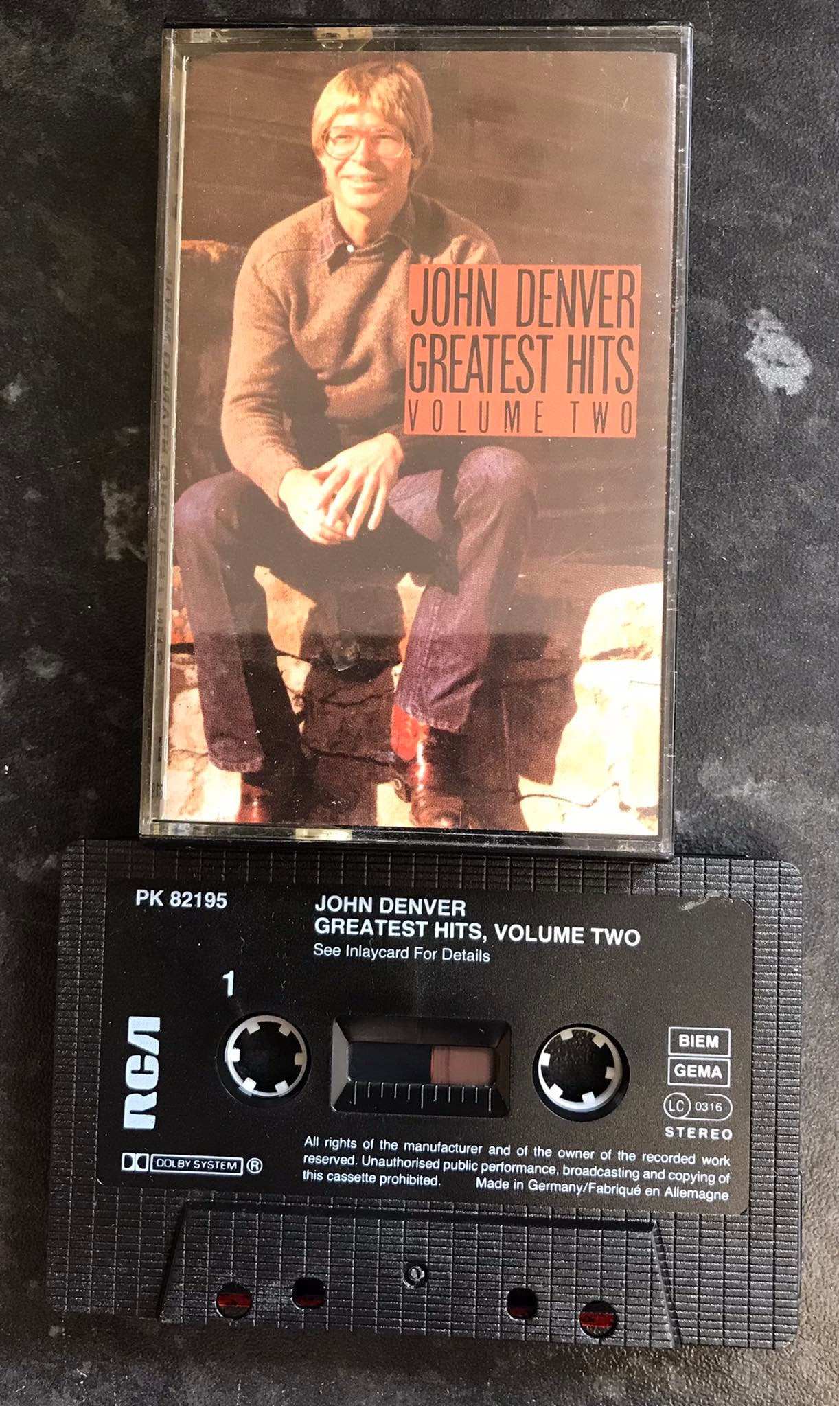 John Denver, Greatest Hits Volume Two, RCA, PK 82195, Vintage Cassette Magretro