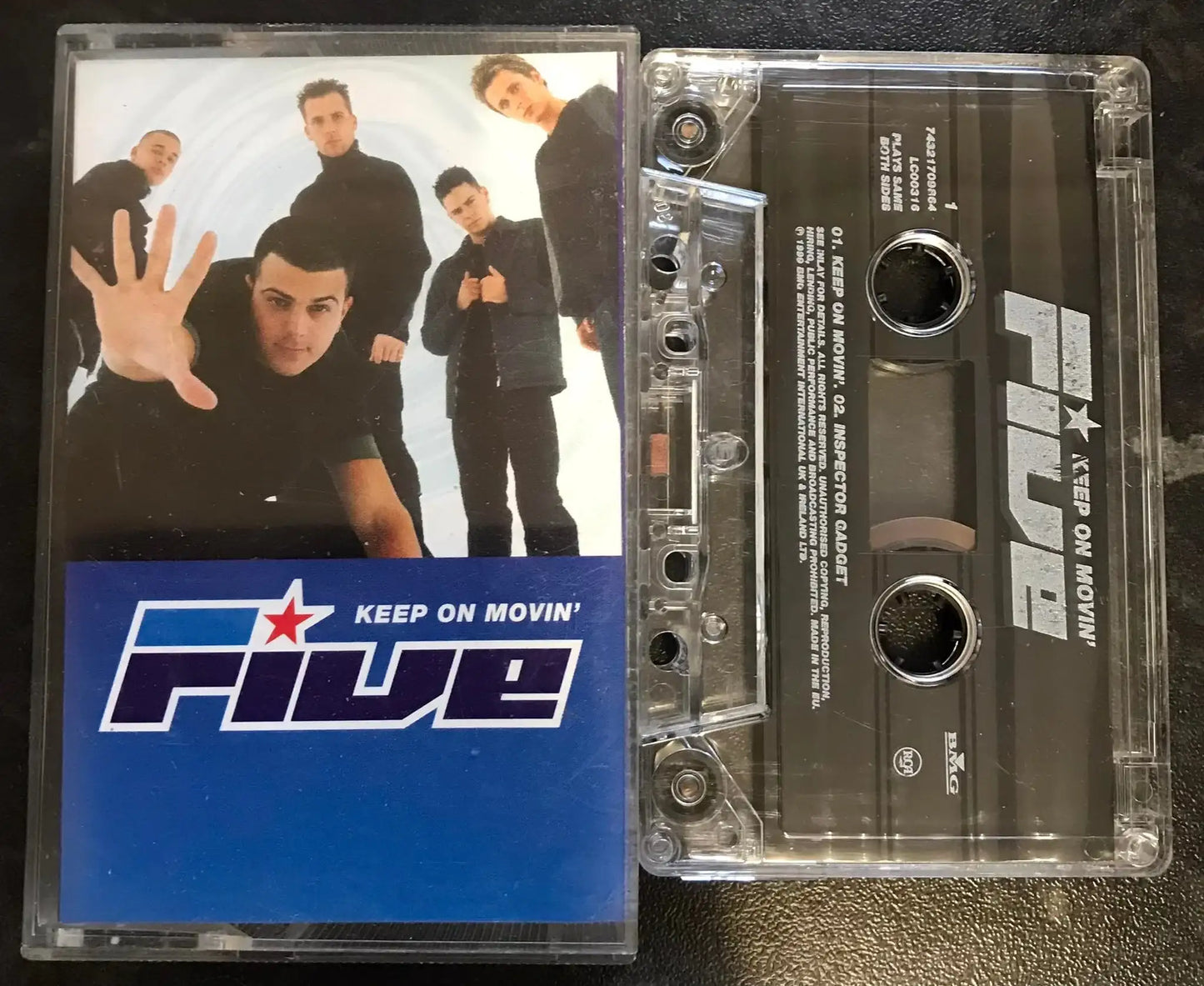 5IVE, FIVE, Keep On Movin' Single, RCA, 74321709864, Vintage Cassette Magretro