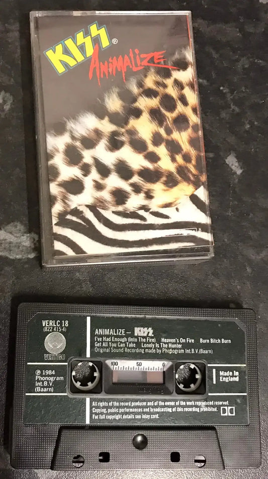 Kiss, Animalize Album, Vertigo, VERLC 18, Vintage Cassette Magretro