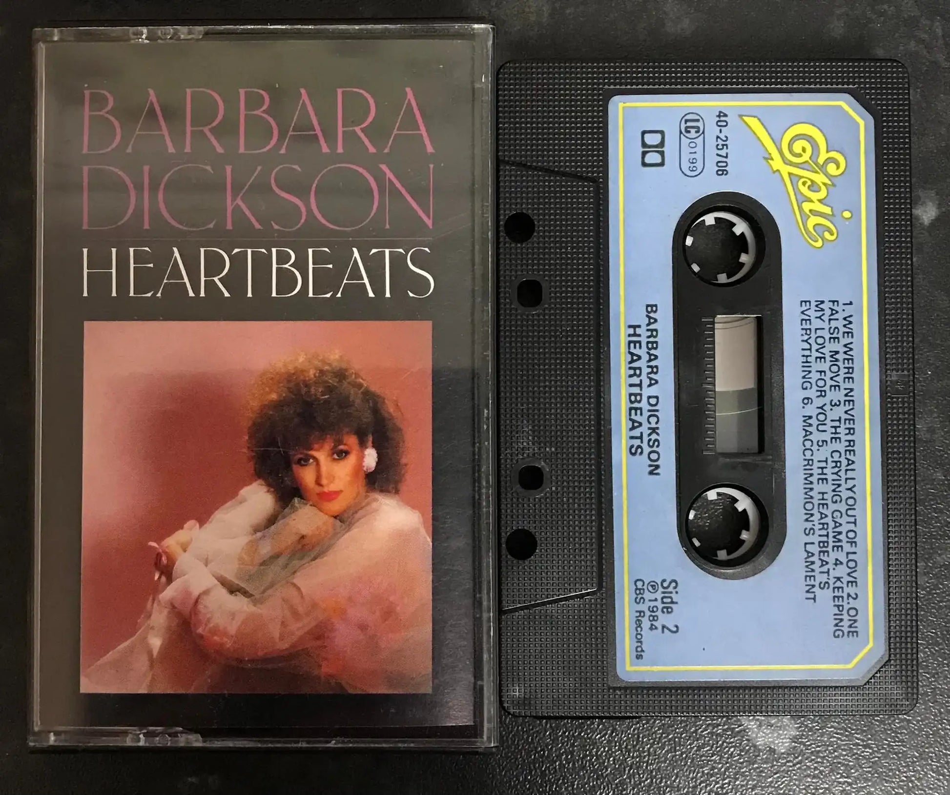 Barbara Dickson, Heartbeats Album, Epic. EPC 40-25706, Vintage Cassette Magretro