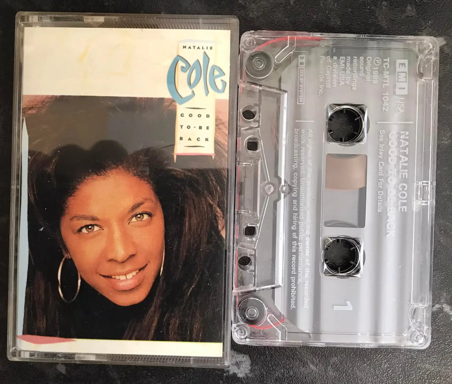 Natalie Cole, Good To Be Back Album, EMI USA, TCMTL 1042, Vintage Cassette Magretro