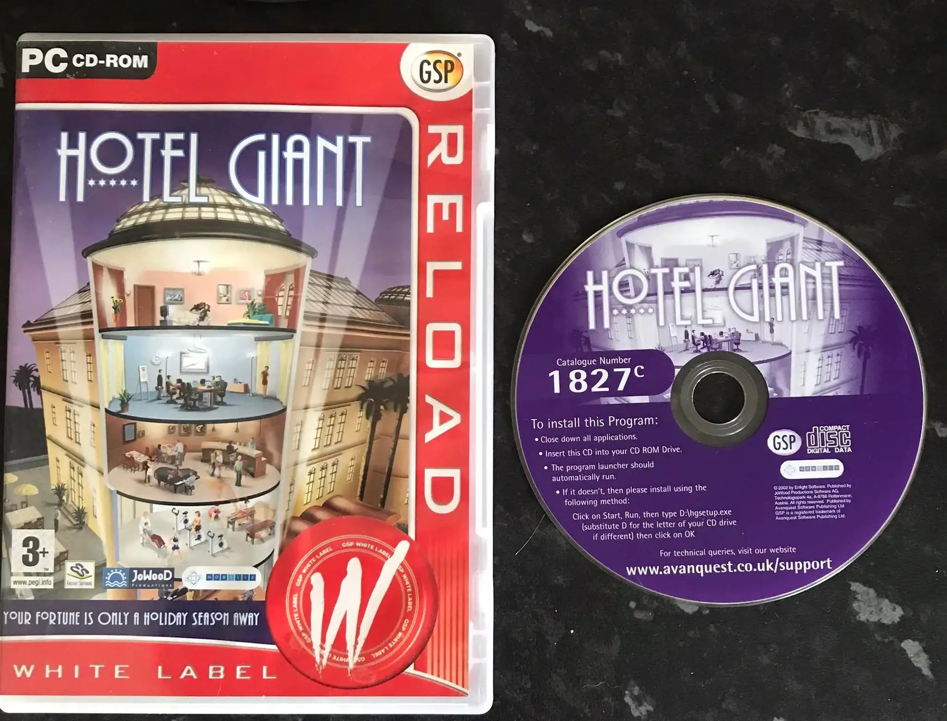 Hotel Giant, Reload Label, UK, Pal, PC Game Magretro