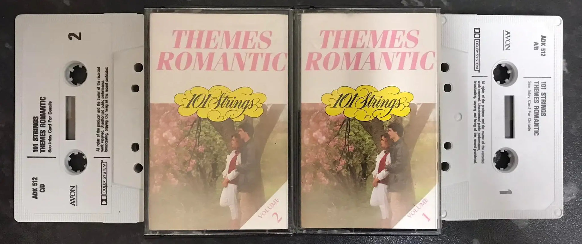101 Strings, Themes Romantic, Double Album, RARE, ADK 512, Avon Magretro