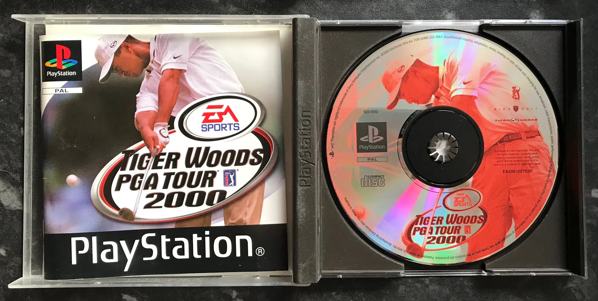 Tiger Woods PGA Tour 2000, PS1 Playstation One Game Boxed (PAL UK) Magretro