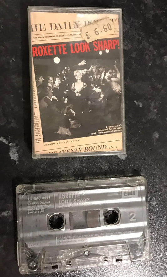 Roxette, Look Sharp! Album, EMI, TCEMC 3557, Vintage Cassette Magretro