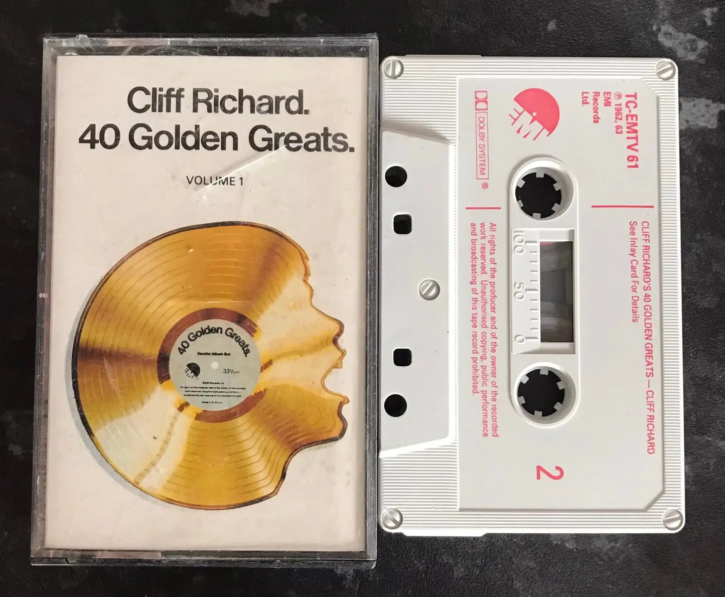Cliff Richard, 40 Golden Greats Album, Volume 1, TC-EMTV 61, Vintage Cassette Magretro