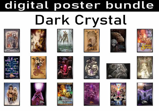 Dark Crystal themed DIGITAL POSTER ART INSTANT DOWNLOAD BUNDLE Magretro