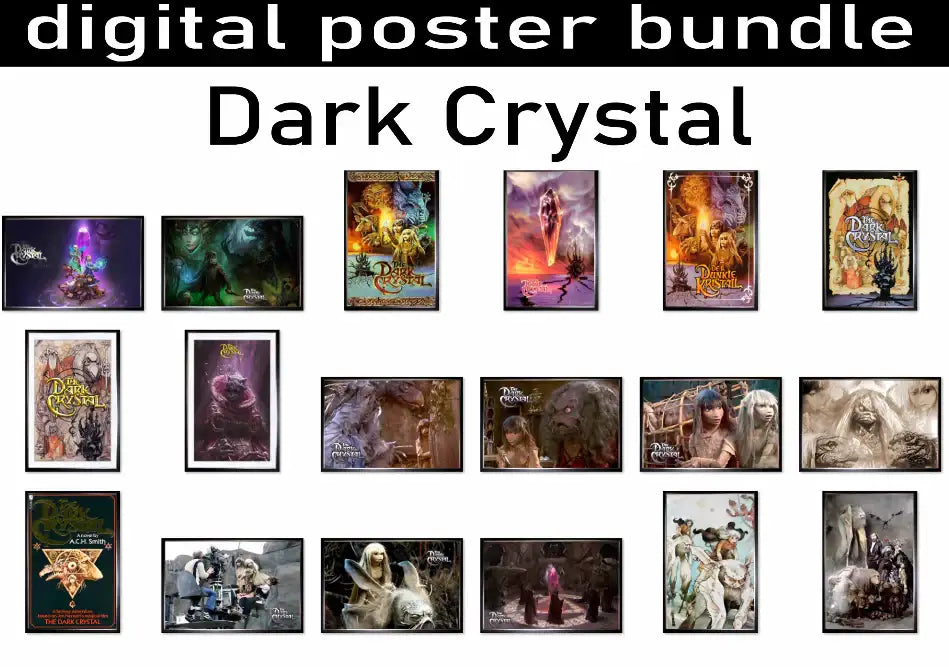 Digital poster bundle titled 'Dark Crystal' with various themed posters.