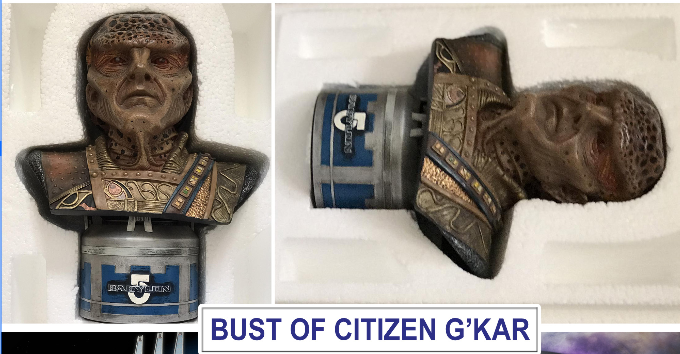Bust of Citizen G'Kar with a visible brand label on a white background
