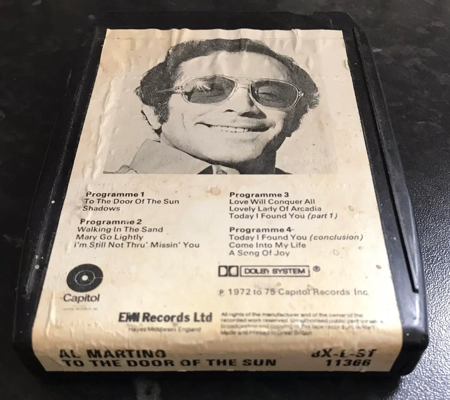 8 Track Stereo, Al Martino, To The Door Of The Sun, Capitol, 8xt-11366 Magretro
