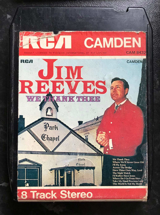 Jim Reeves, We Thank Thee, 8 TRACK Vintage Cassette Magretro