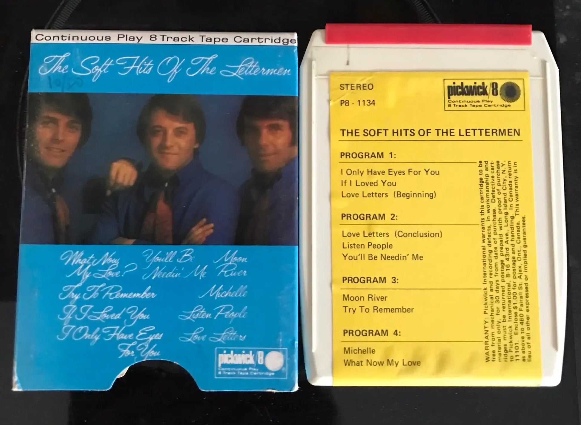 8 Track Stereo, The Soft Hits Of The Lettermen, Vintage Cassette Magretro
