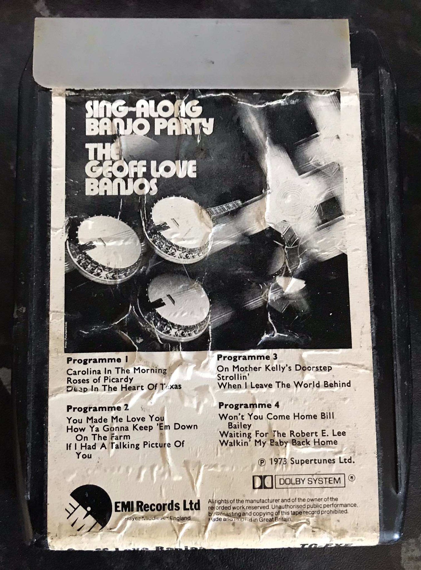 8 Track Stereo, Sing Along Banjo Party Cartridge, The Geoff Love Banjos Magretro