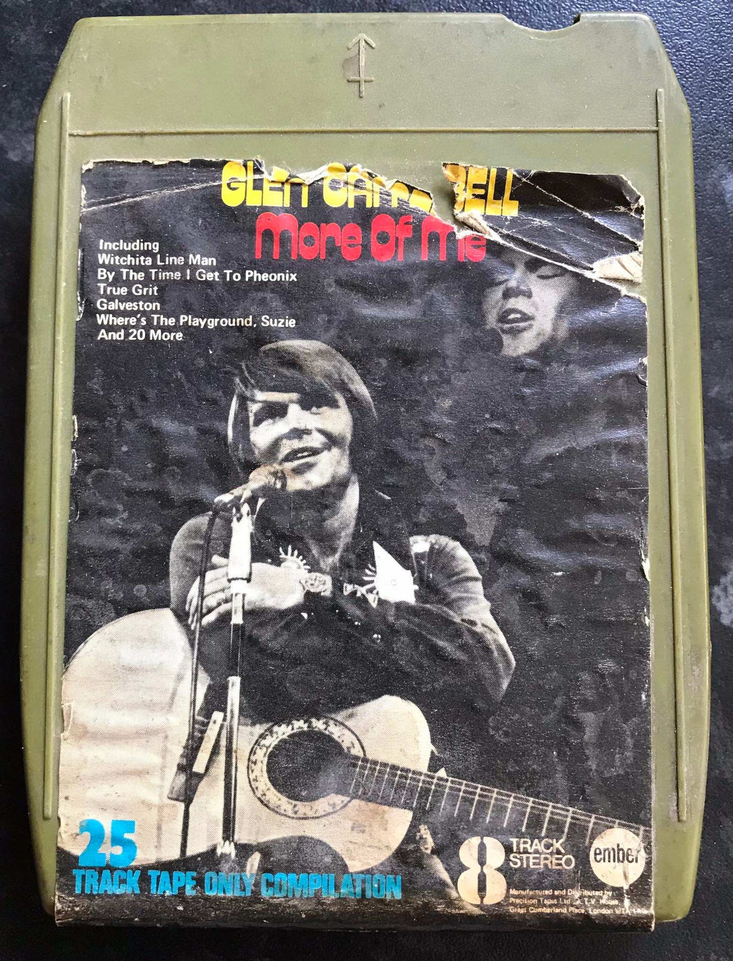 8 Track Stereo, Glen Campbell, More Of Me Cartridge,Ember, Y8E 6002 Magretro