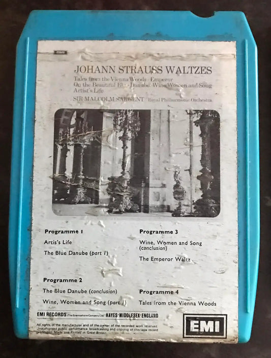 Johann Strauss Waltzes, 8 TRACK Vintage Cassette Magretro
