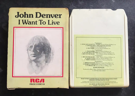 8 Track Stereo, John Denver, I Want To Live, Vintage Cassette Magretro