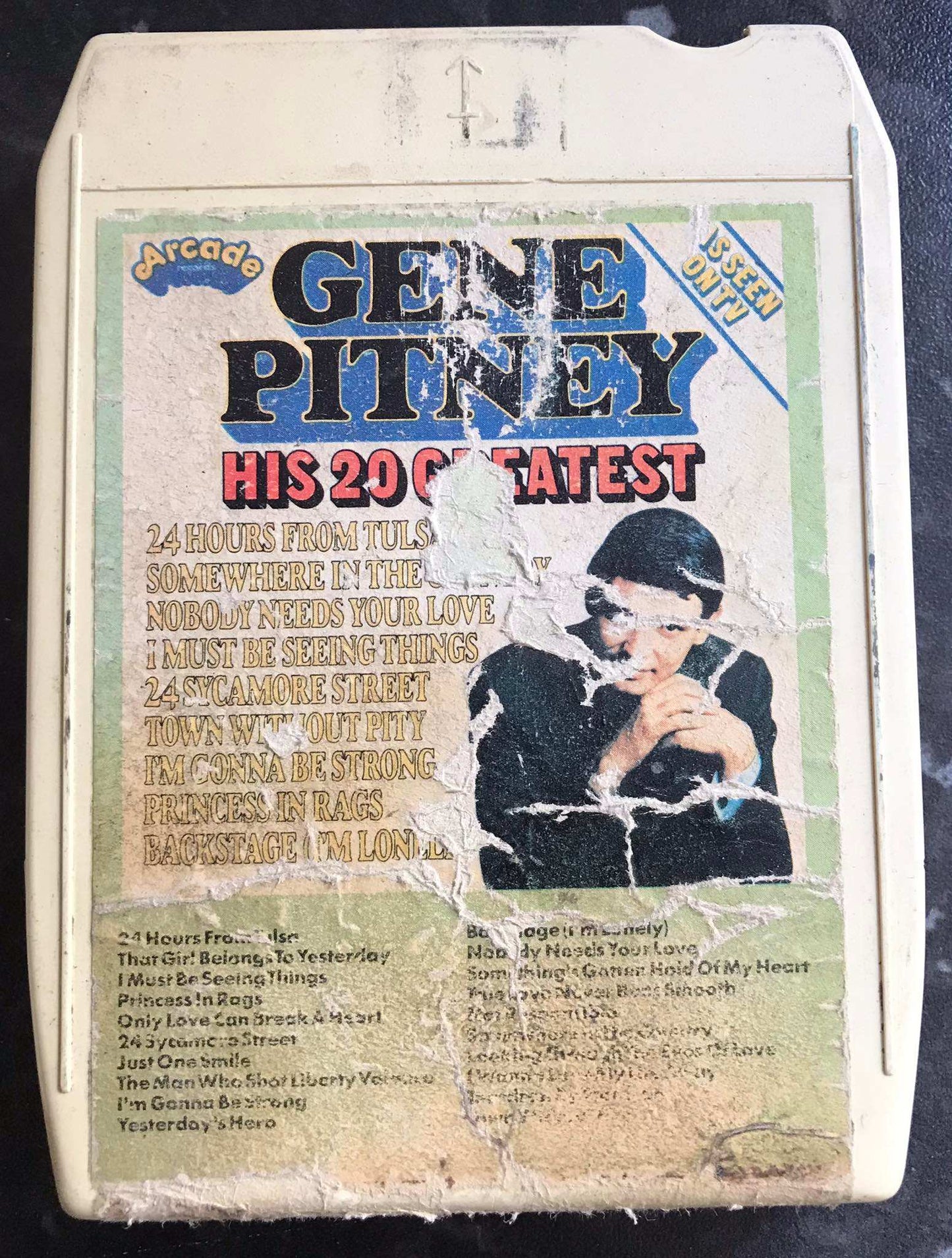 Gene Pitney, His 20 Greatest, 8 TRACK Vintage Cartridge, Arcade ADE CA22 Magretro