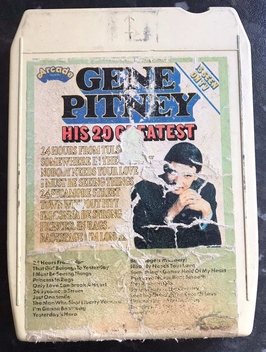 Gene Pitney, His 20 Greatest, 8 TRACK Vintage Cartridge, Arcade ADE CA22 Magretro