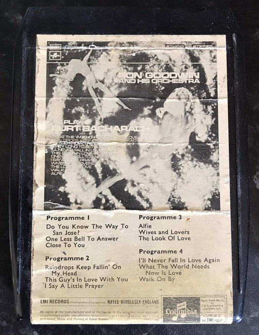8 Track, Ron Goodwin plays Burt Bacharach Cartridge, EMI 8X TWO 373 Magretro