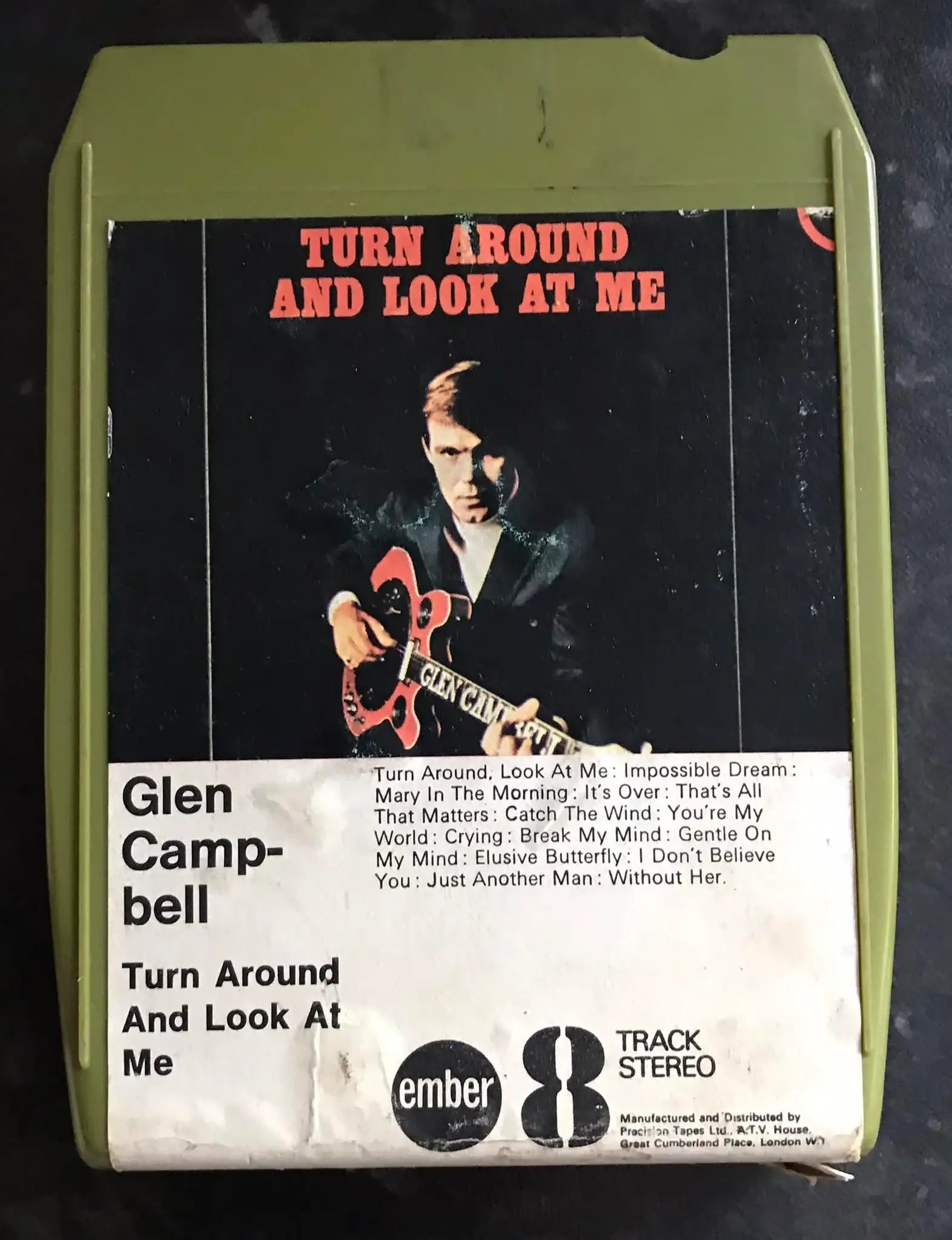 Glen Campbell, Turn Around And Look At Me, 8 TRACK Vintage Cassette Magretro