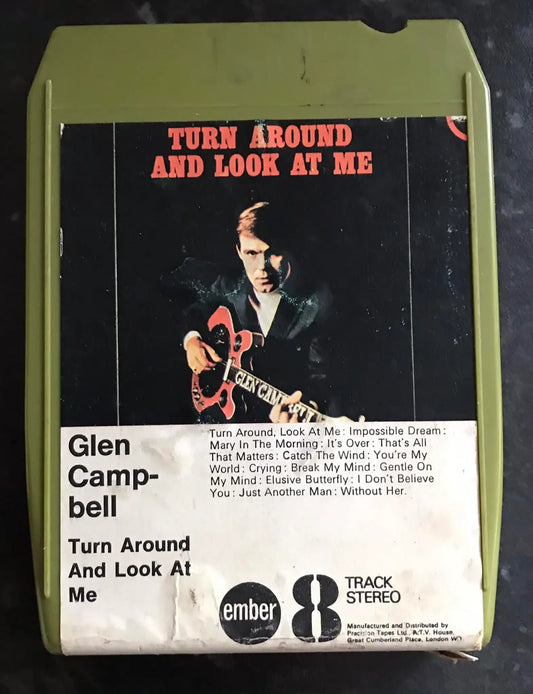 Glen Campbell, Turn Around And Look At Me, 8 TRACK Vintage Cassette Magretro