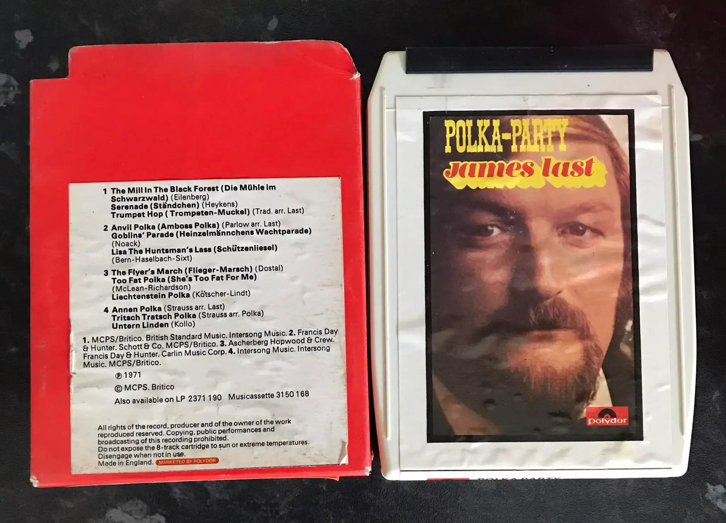 8 Ttrack Stereo, James Last, Polka-Party Cartridge, Polydor, 3811 108 Magretro