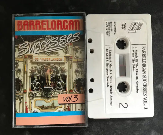 Vintage Barrelorgan Successes Vol. 3 cassette with colorful cover and white tape.