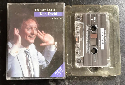 Vintage Ken Dodd "The Very Best Of" cassette with clear case, inlay, and tape visible.