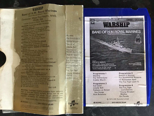 8 Track Stereo, WARSHIP, Band of H.M.Royal Marines, Columbia, 8X-TWO 413 Magretro